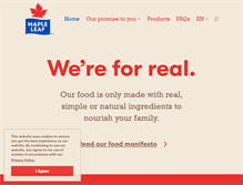 Tablet Screenshot of mapleleaf.com